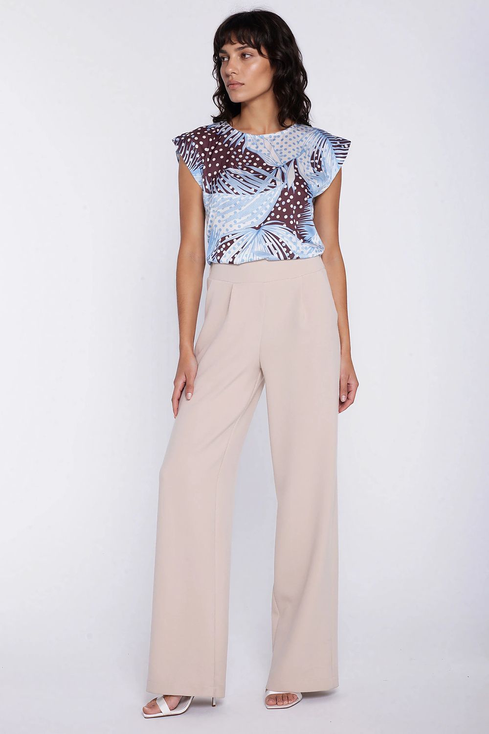   Bluzka z rękawem kimono B229 Liście - Nife 