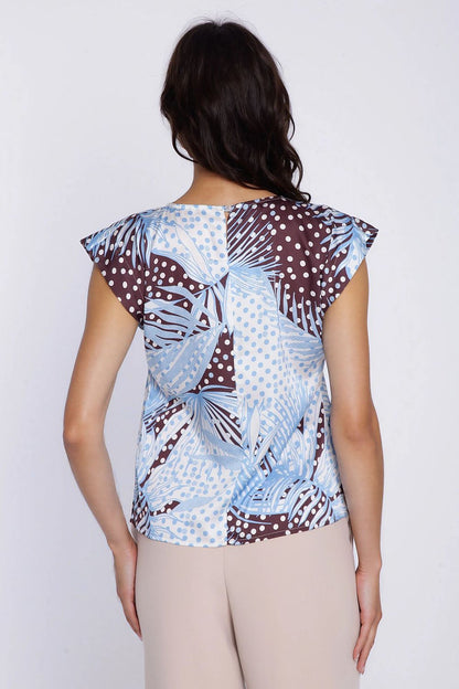   Bluzka z rękawem kimono B229 Liście - Nife 
