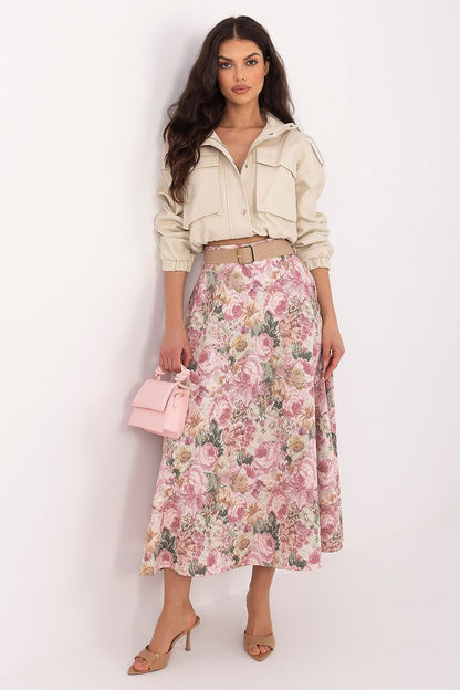  Spódnica Model IT-SD-FL9850-1.28 Dark Pink - Rue Paris 