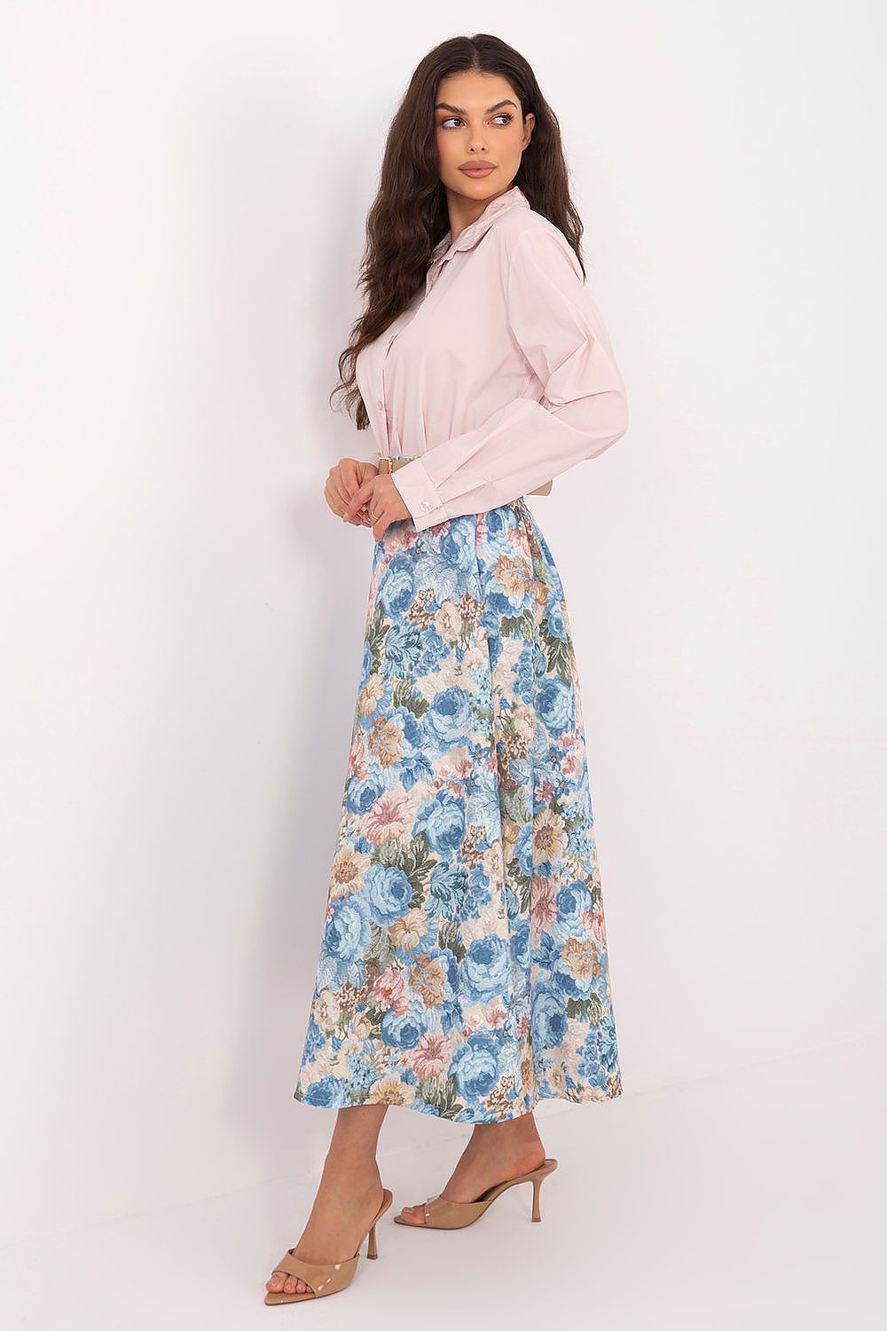 Spódnica Model IT-SD-FL9850-1.28 Light Blue - Rue Paris 