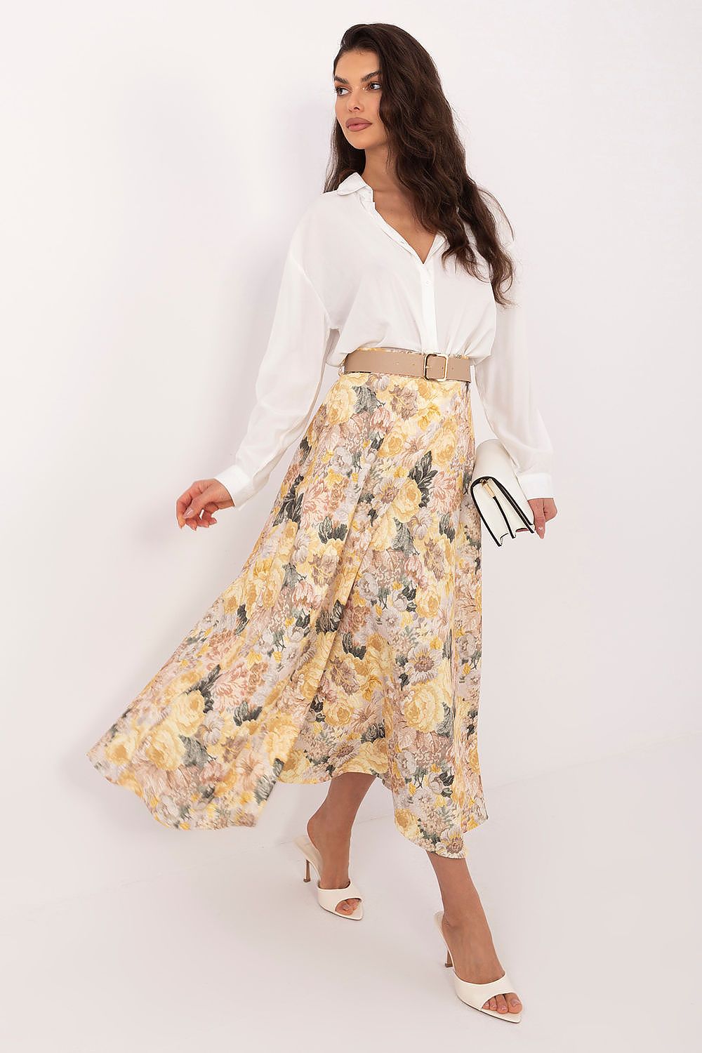  Spódnica Model IT-SD-FL9850-1.28 Yellow - Rue Paris 