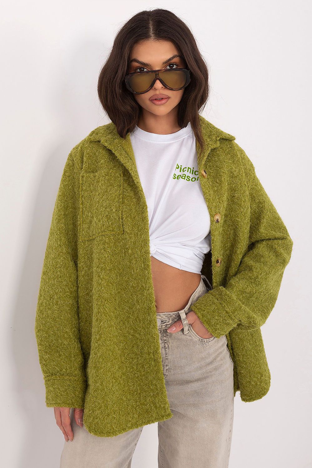   Kurtka Damska Model IT-KR-22292.85 Oliwka - Rue Paris 