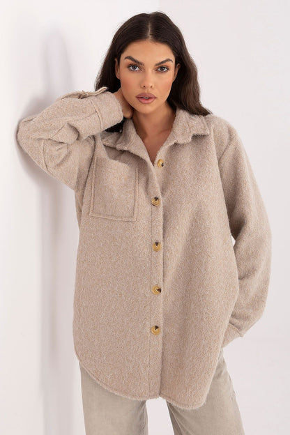   Kurtka Damska Model IT-KR-22292.01 Beige - Rue Paris 
