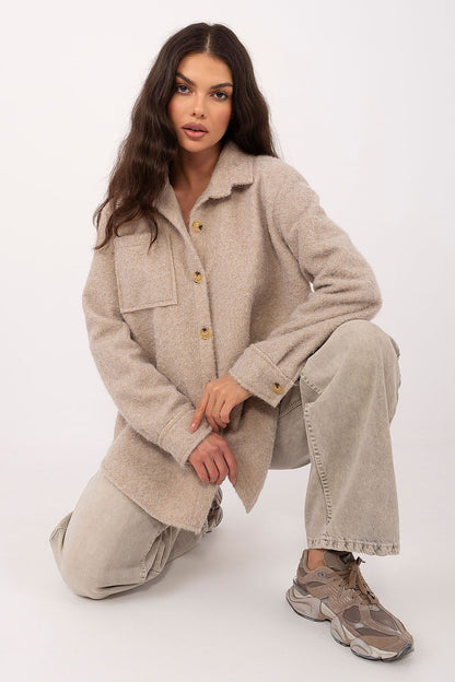   Kurtka Damska Model IT-KR-22292.01 Beige - Rue Paris 