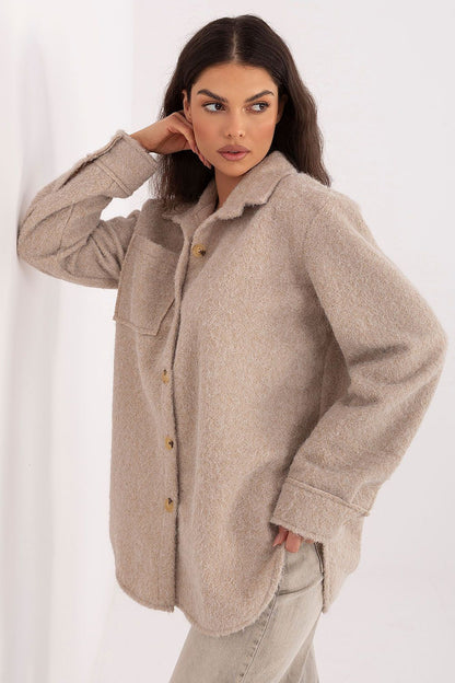   Kurtka Damska Model IT-KR-22292.01 Beige - Rue Paris 