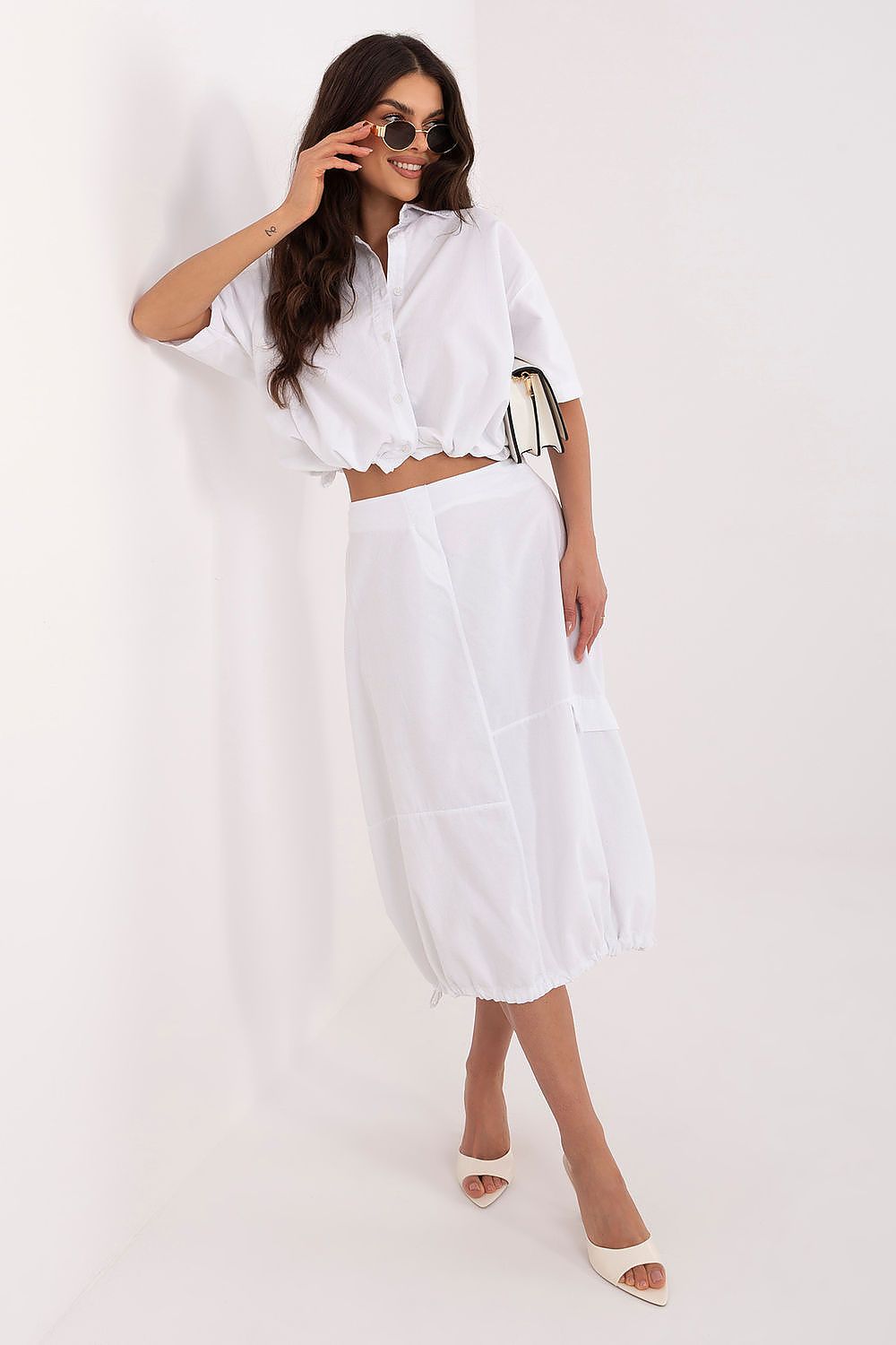  Spódnica Model IT-SD-FL10158.94 White - Rue Paris 