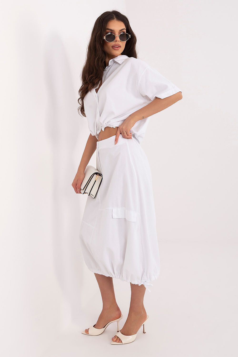  Spódnica Model IT-SD-FL10158.94 White - Rue Paris 