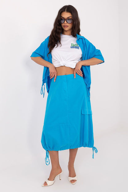  Spódnica Model IT-SD-FL10158.94 Blue - Rue Paris 