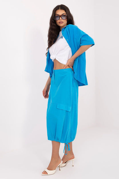  Spódnica Model IT-SD-FL10158.94 Blue - Rue Paris 