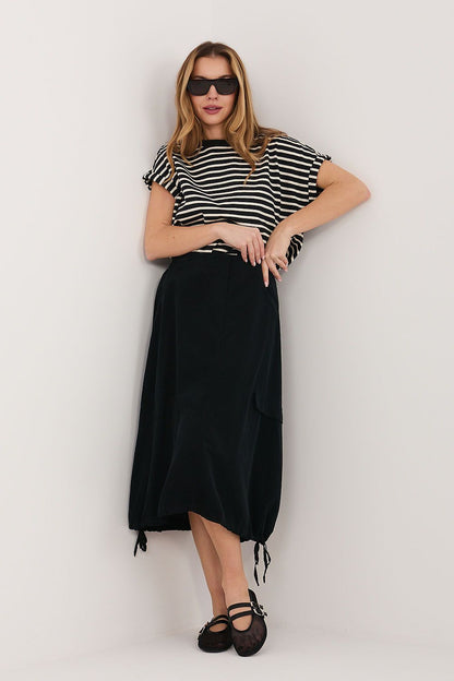  Spódnica Model IT-SD-FL10158.94 Black - Rue Paris 