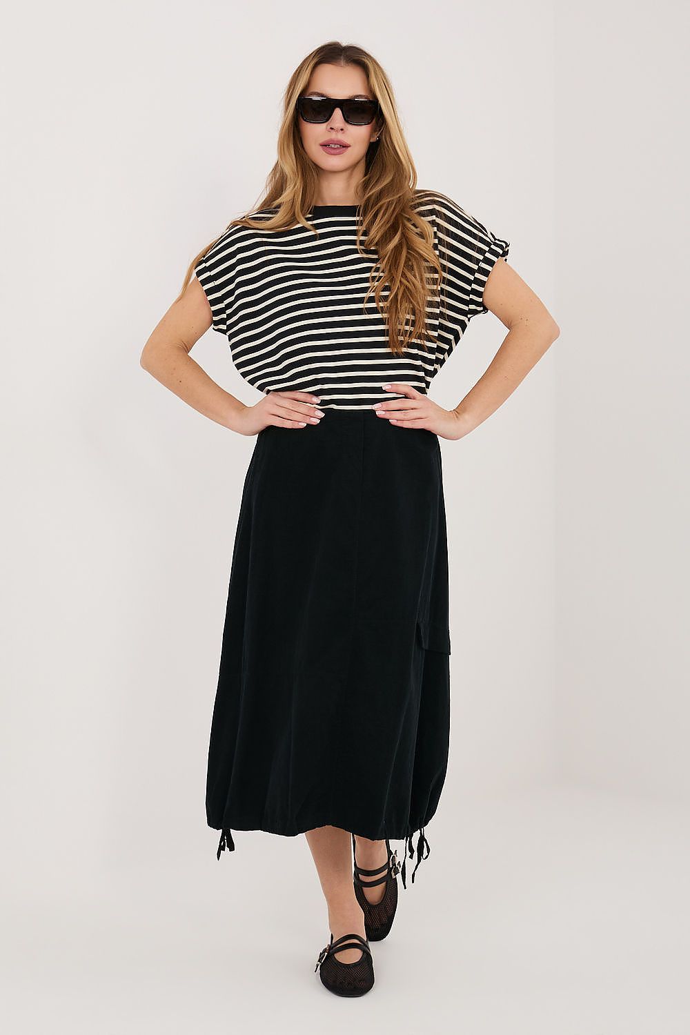  Spódnica Model IT-SD-FL10158.94 Black - Rue Paris 