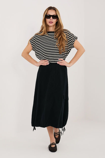  Spódnica Model IT-SD-FL10158.94 Black - Rue Paris 