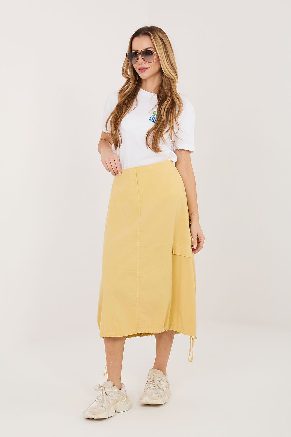  Spódnica Model IT-SD-FL10158.94 Light Yellow - Rue Paris 