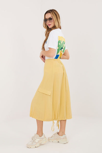 Spódnica Model IT-SD-FL10158.94 Light Yellow - Rue Paris 
