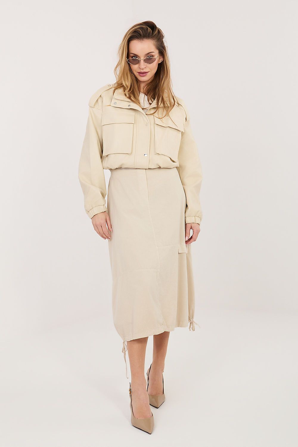  Spódnica Model IT-SD-FL10158.94 Beige - Rue Paris 