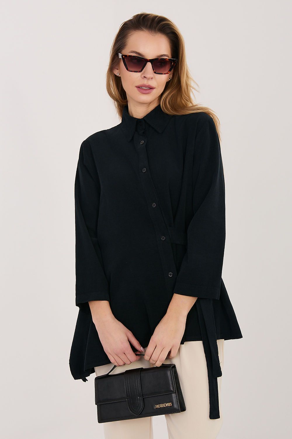   Koszula Damska Model IT-KS-FL10188.27 Black - Rue Paris 