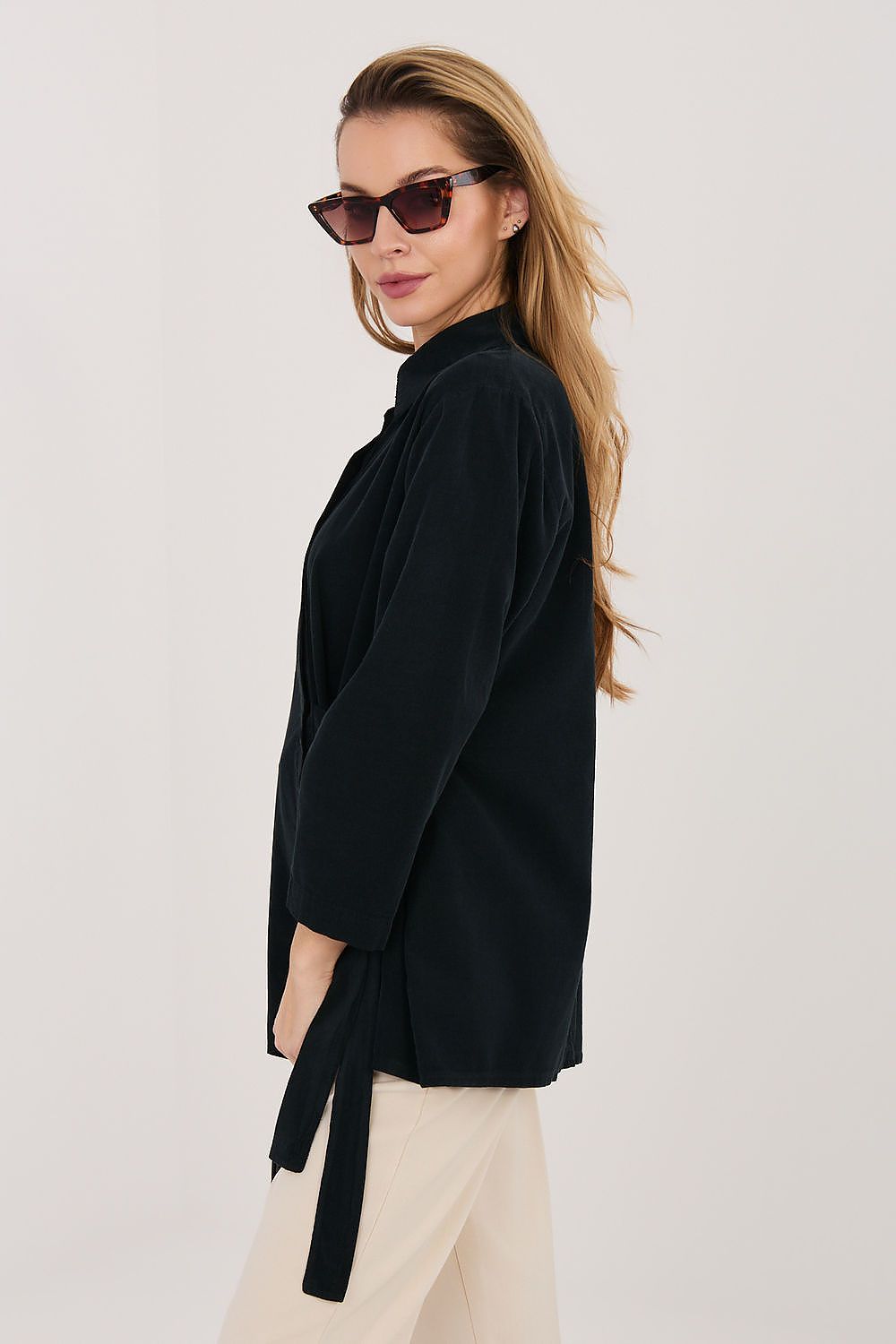   Koszula Damska Model IT-KS-FL10188.27 Black - Rue Paris 