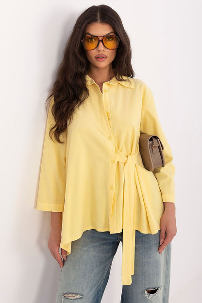   Koszula Damska Model IT-KS-FL10188.27 Light Yellow - Rue Paris 