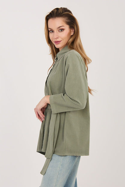   Koszula Damska Model IT-KS-FL10188.27 Khaki - Rue Paris 