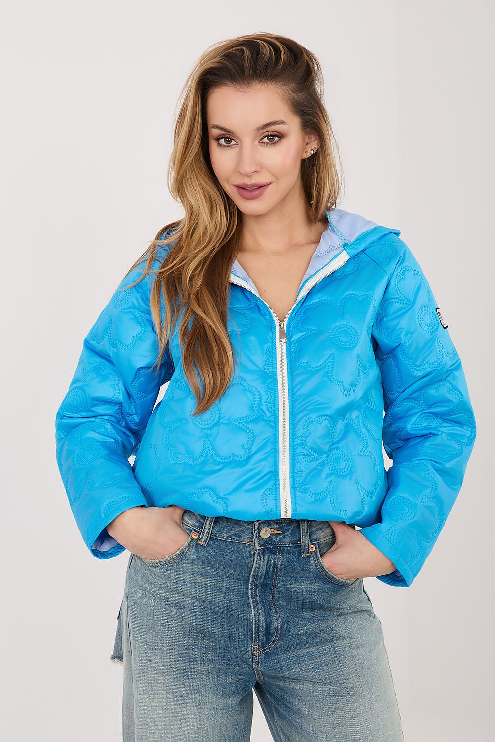   Kurtka Damska Model IT-KR-FL10126.86 Blue - Rue Paris 