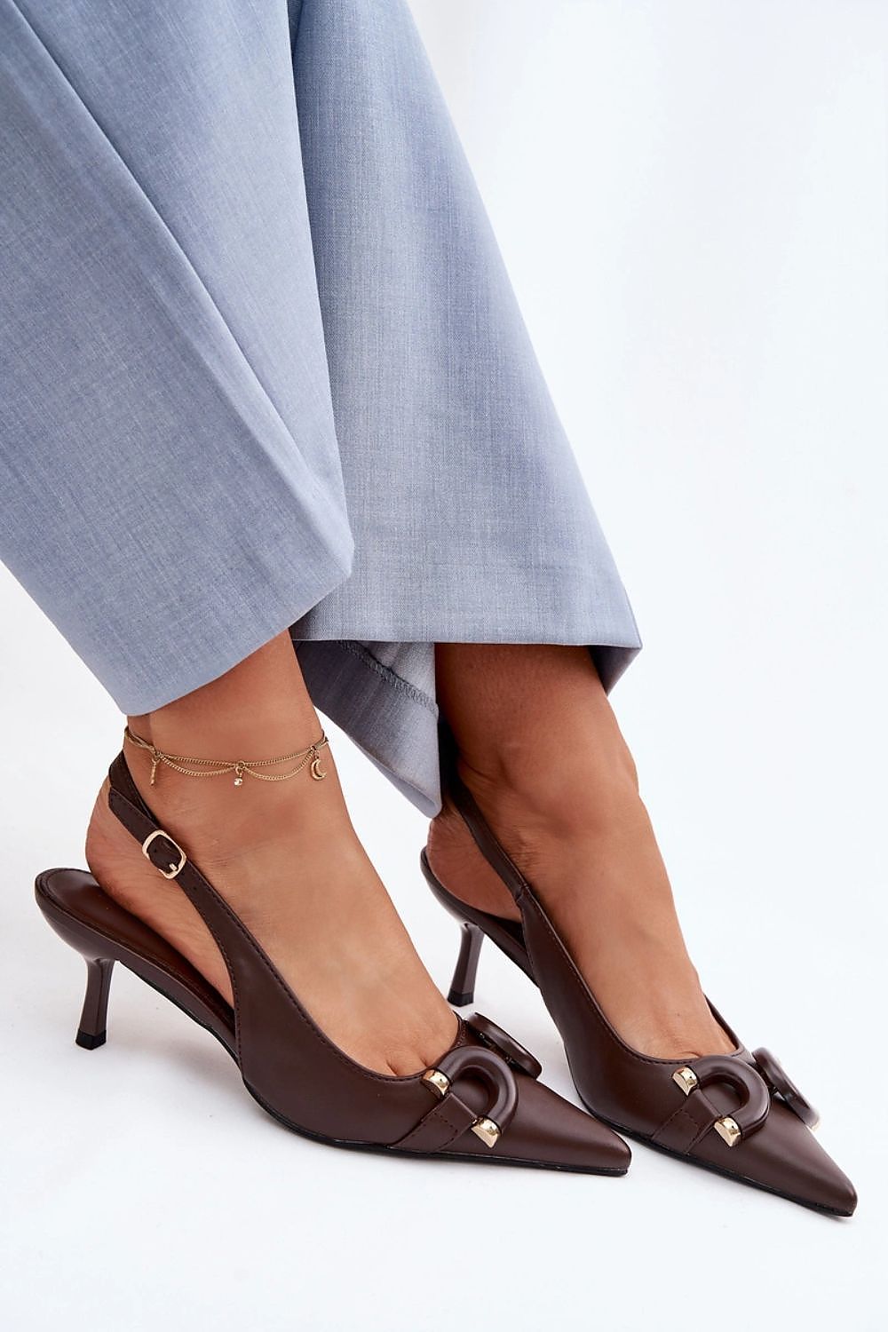  Sandały Model Brienne KL2941 Czekolada - Step in style 