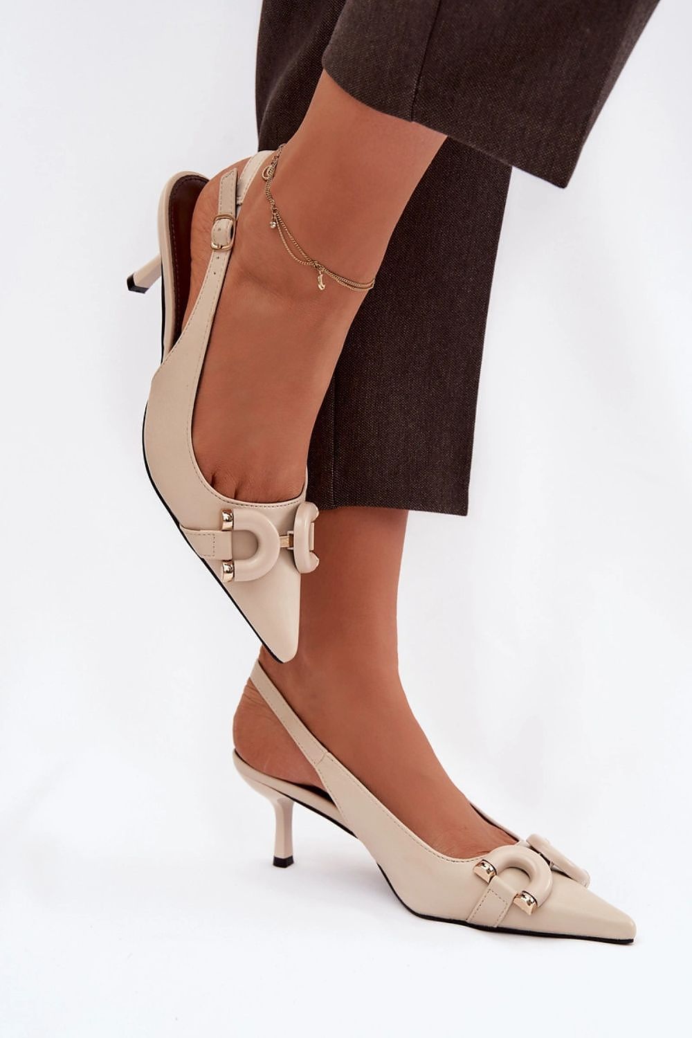 Sandały Model Brienne P-1488/KL2941 Light Beige - Step in style 