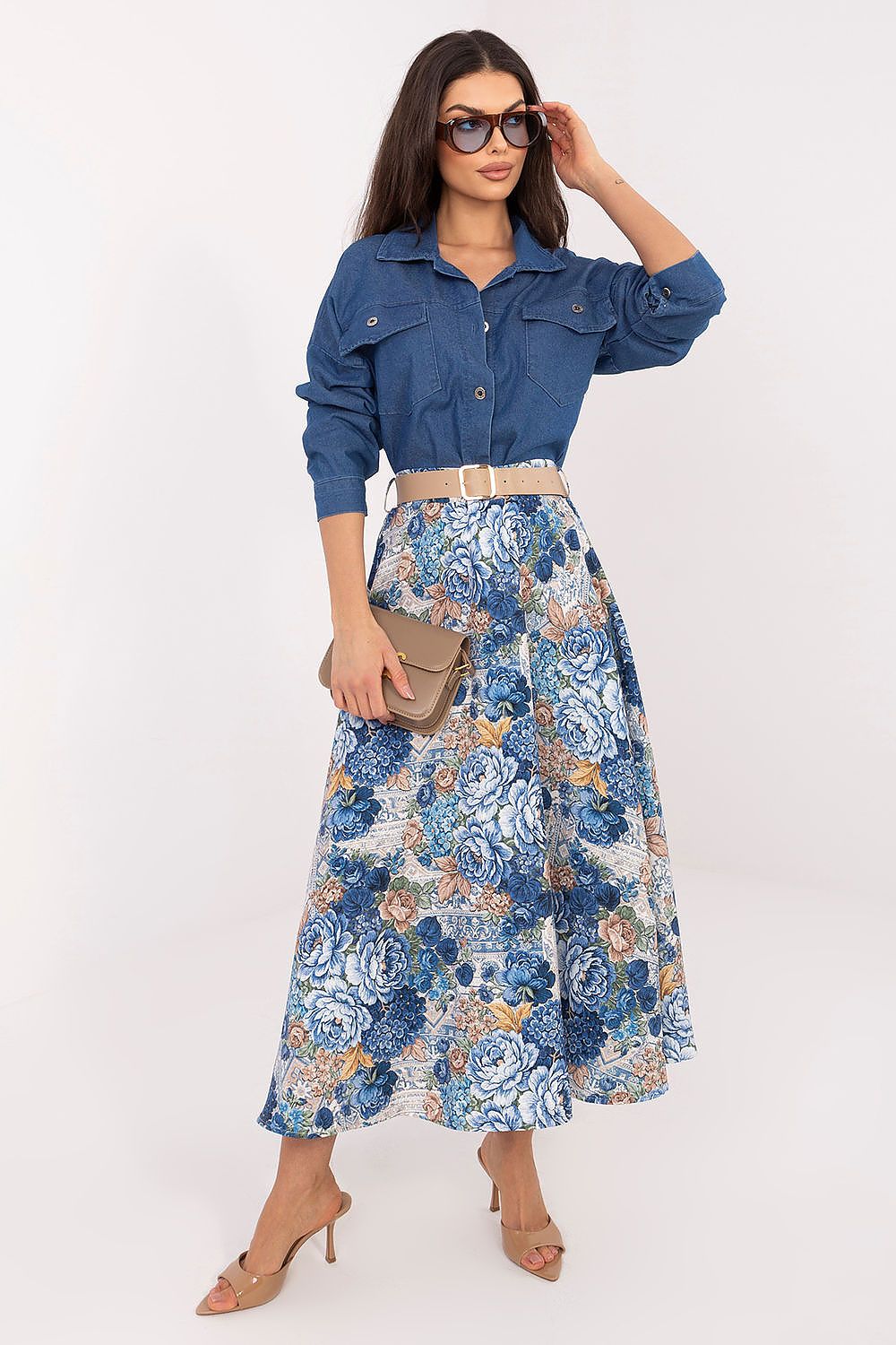  Spódnica Model IT-SD-FL9850-2.17 Dark Blue - Italy Moda 