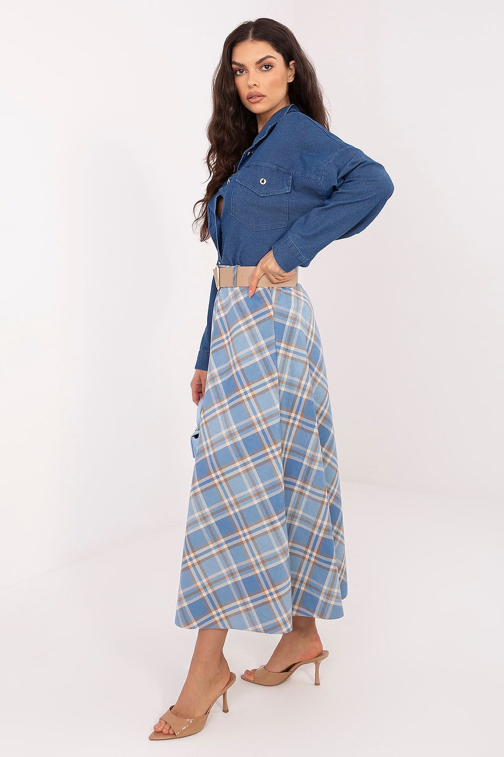  Spódnica Model IT-SD-23296-2.06 Blue - Italy Moda 