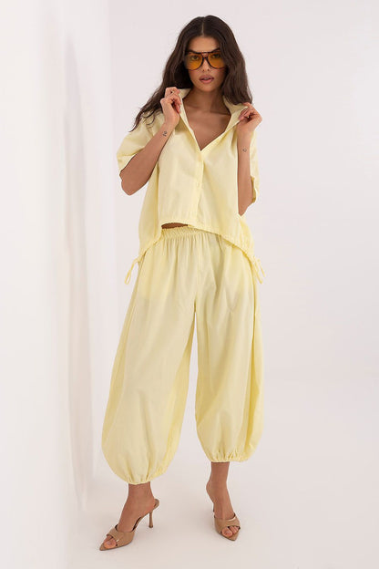   Koszula Damska Model IT-KS-FL10320.12 Light Yellow - Italy Moda 