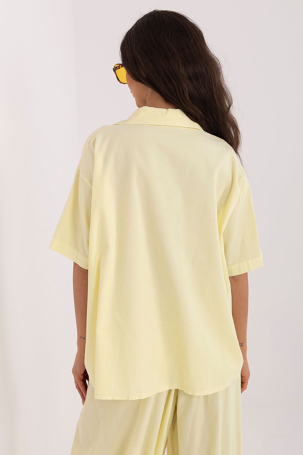   Koszula Damska Model IT-KS-FL10320.12 Light Yellow - Italy Moda 