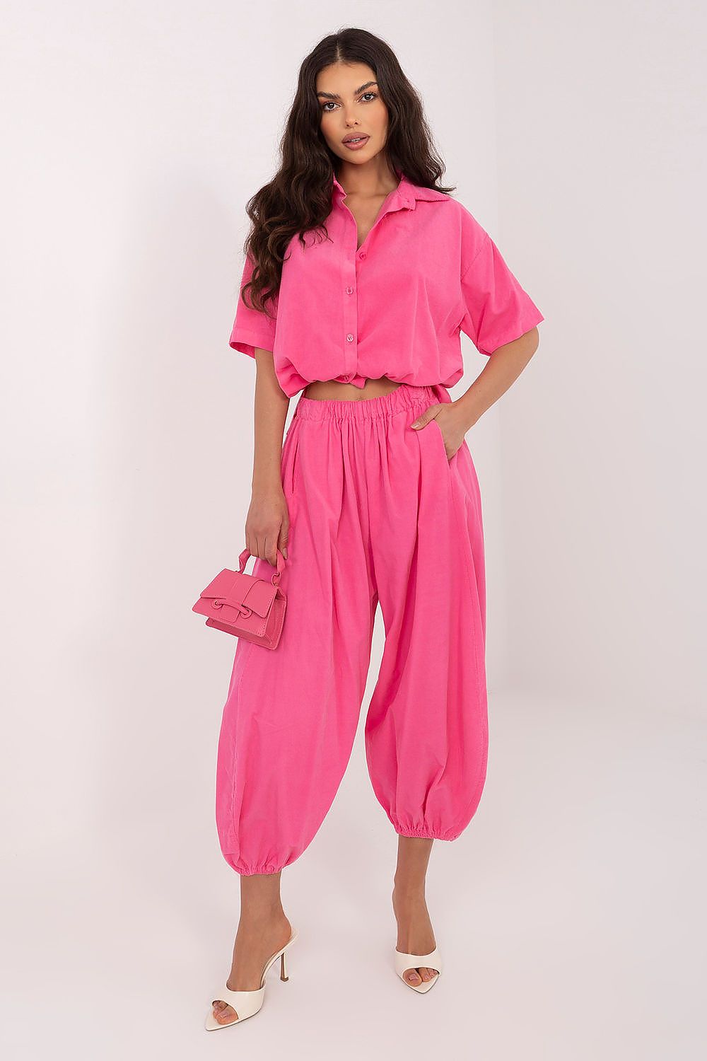   Koszula Damska Model IT-KS-FL10320.12 Dark Pink - Italy Moda 