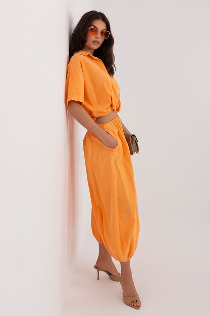   Koszula Damska Model IT-KS-FL10320.12 Light Orange - Italy Moda 