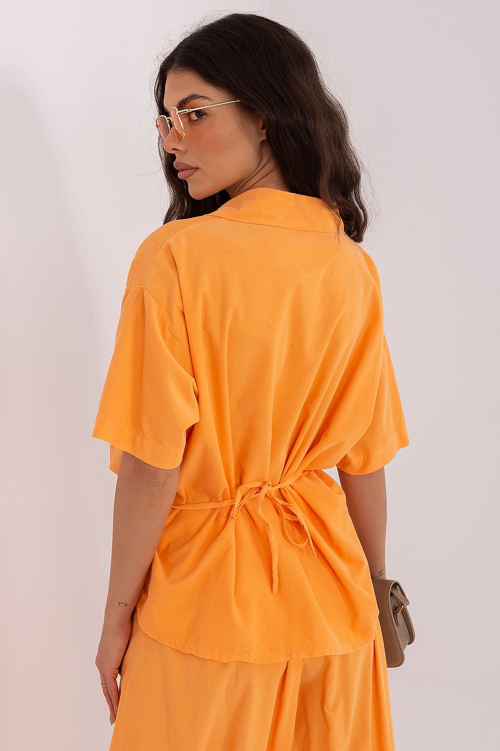   Koszula Damska Model IT-KS-FL10320.12 Light Orange - Italy Moda 