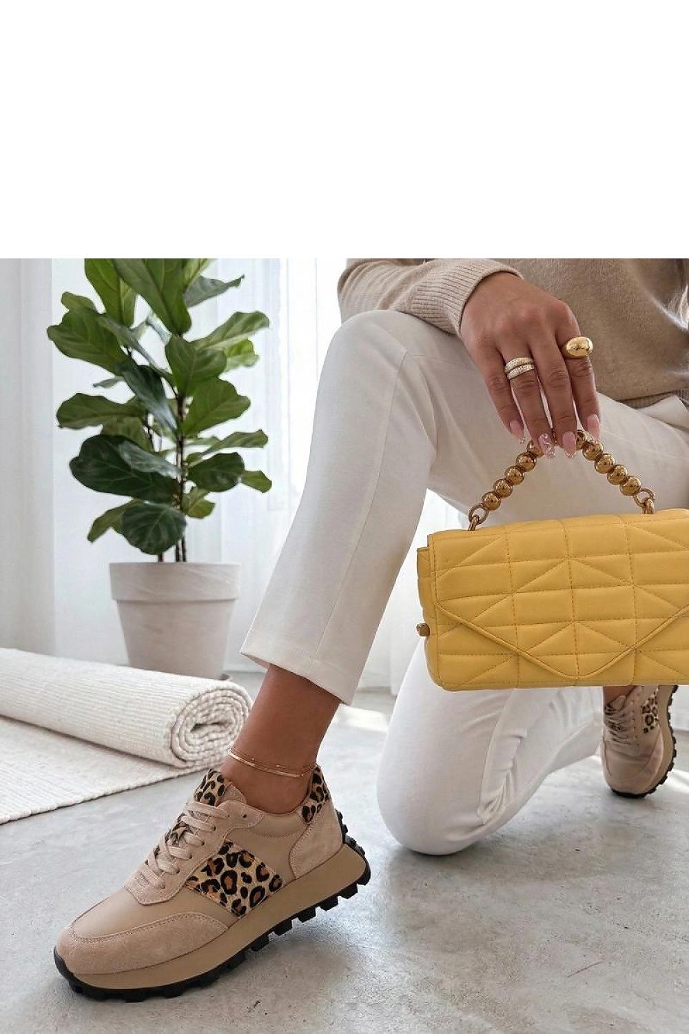   Buty Sportowe Model Filippo DP7112/26 BE LEO Beige/Leopard - Solea 