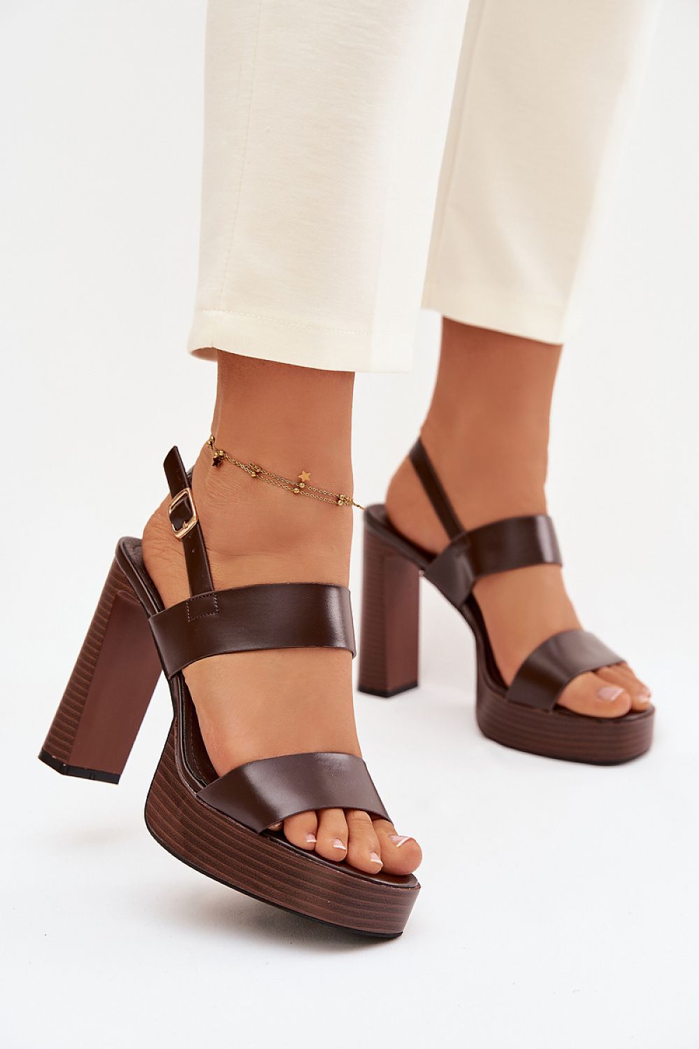 Sandały Model Hanelia P-1496 Czekolada - Step in style 