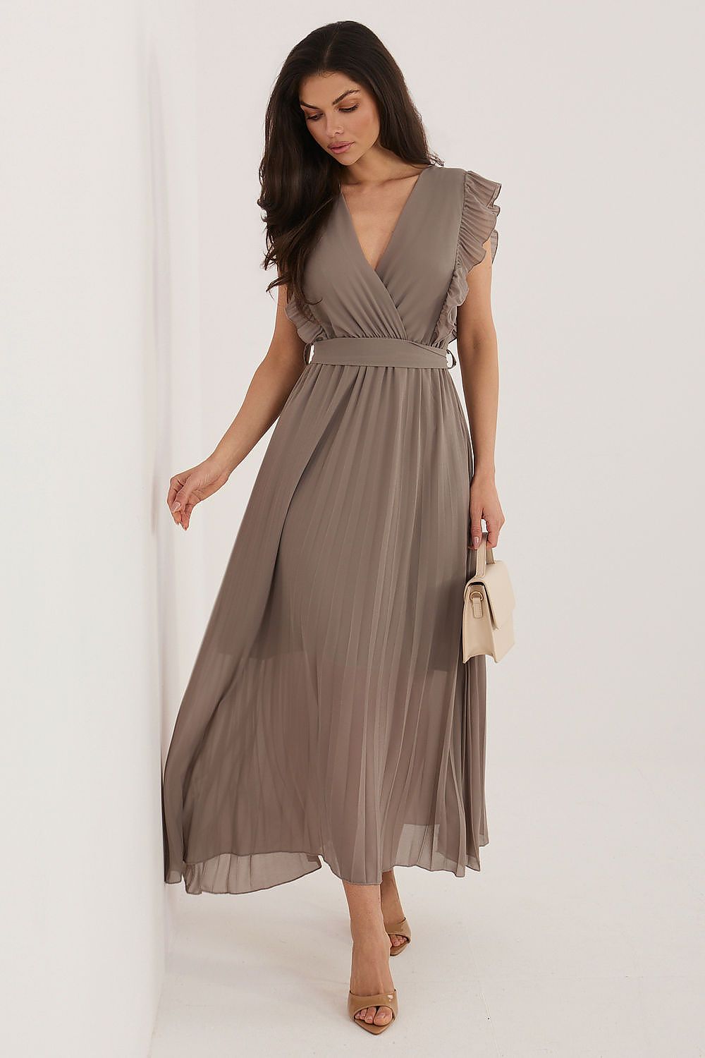  Sukienka Model IT-SK-13166.85 Dark Beige - Rue Paris 