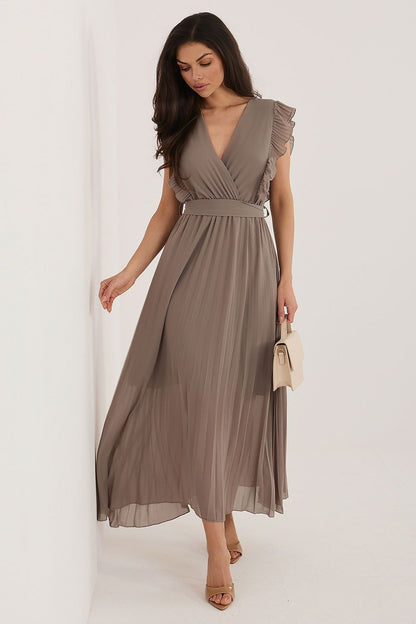  Sukienka Model IT-SK-13166.85 Dark Beige - Rue Paris 