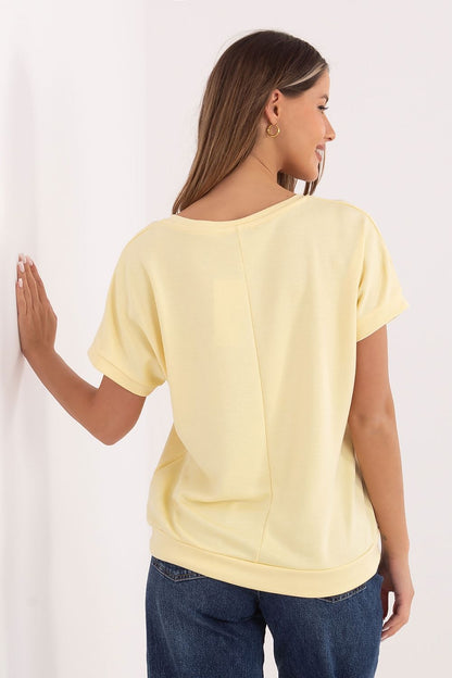   Bluzka Model RV-BZ-A1259.01P Light Yellow - Relevance 