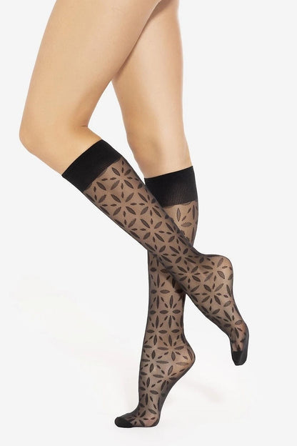   Podkolanówki Model Trendy Line 31 Nero - Gatta 
