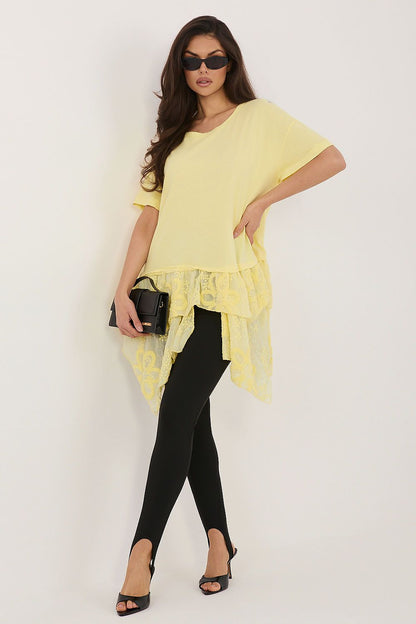   Bluzka Model IT-SK-81869.54 Light Yellow - Italy Moda 