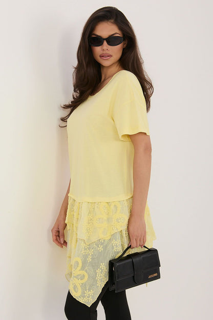   Bluzka Model IT-SK-81869.54 Light Yellow - Italy Moda 