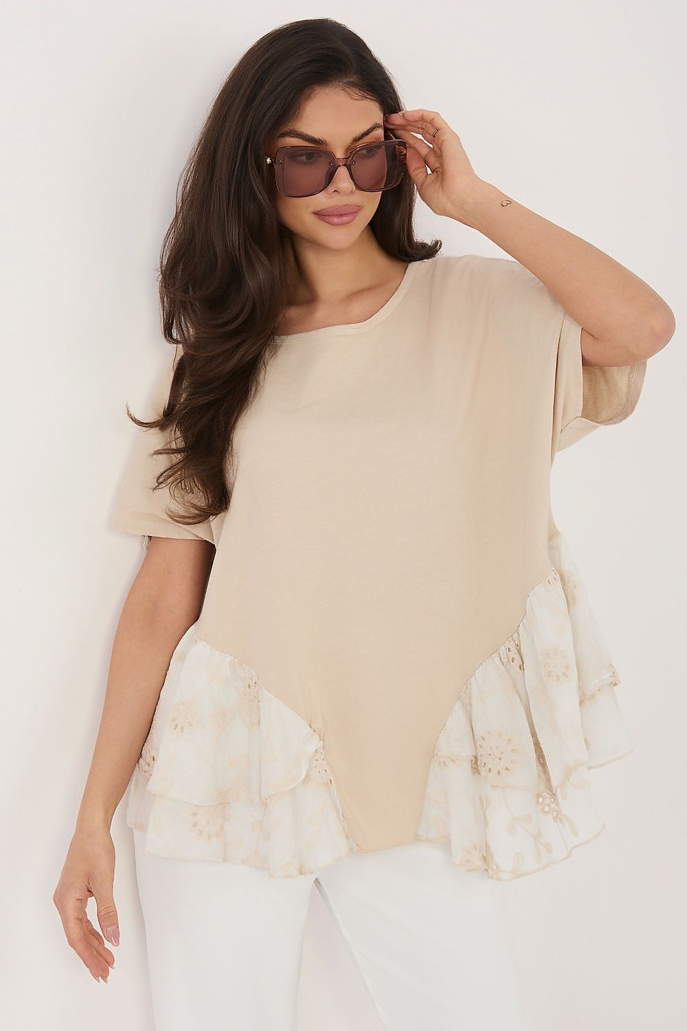   Bluzka Model IT-BZ-81870.18 Beige - Italy Moda 