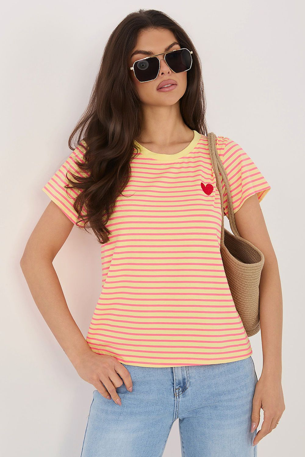   Tshirt Damski Model IT-TS-22397.89 Yellow - Italy Moda 
