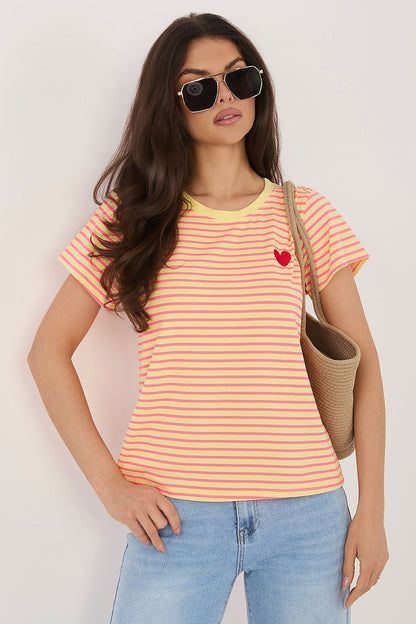   Tshirt Damski Model IT-TS-22397.89 Yellow - Italy Moda 
