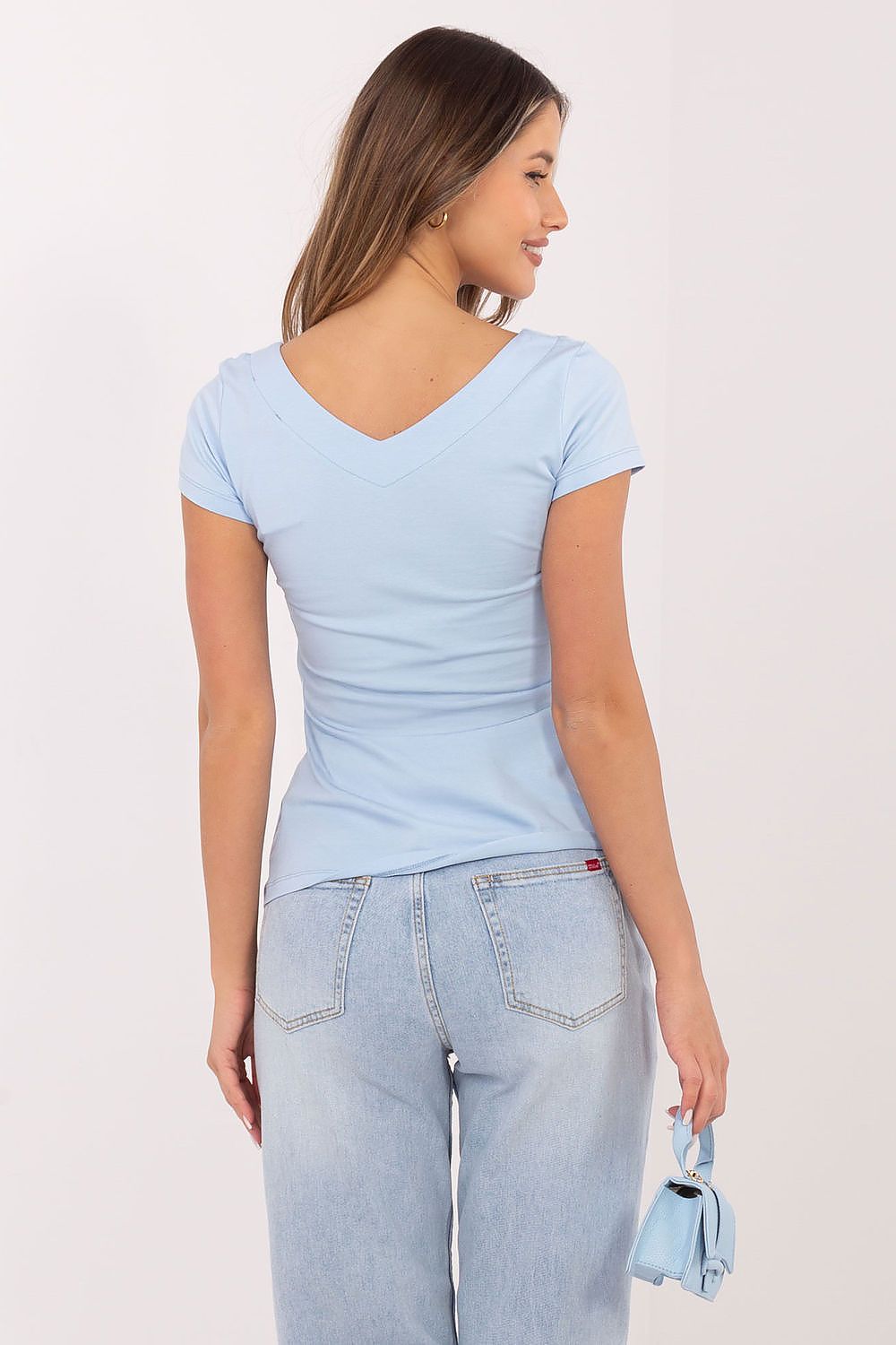   Bluzka Model RV-BZ-A1267.08 Light Blue - Rue Paris 