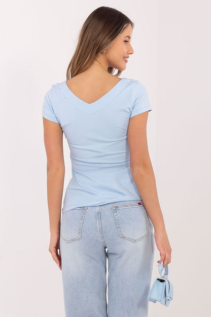   Bluzka Model RV-BZ-A1267.08 Light Blue - Rue Paris 