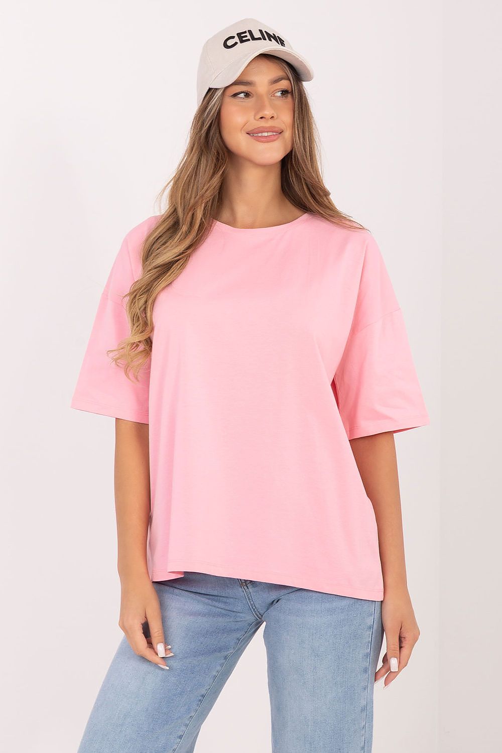   Tshirt Damski Model RV-BZ-A1230.12 Light Pink - Rue Paris 