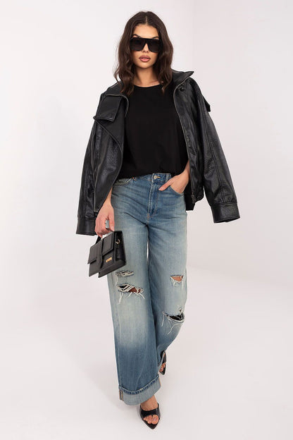   Tshirt Damski Model RV-BZ-A1230.12 Black - Rue Paris 