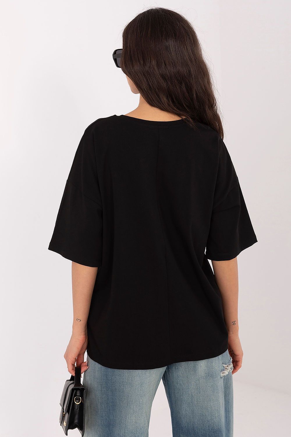   Tshirt Damski Model RV-BZ-A1230.12 Black - Rue Paris 