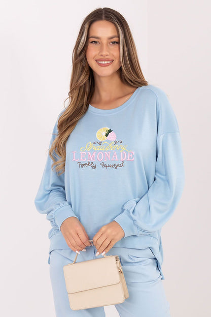   Bluza Damska Model RV-BL-A1218.11P Light Blue - Rue Paris 